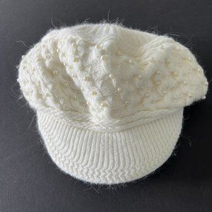 DAHLIA Women's OSFM Angora Blend Knitted Visor Hat NWT